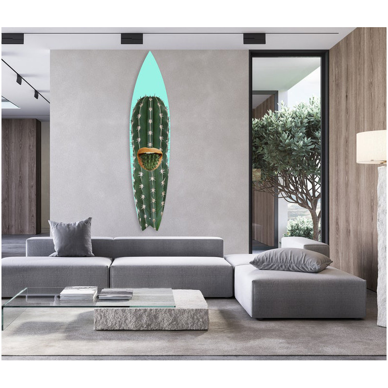 Décoration murale planche de surf Cactus