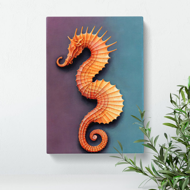 Beautiful Seahorse - Wrapped Canvas, 50cm H x 35cm W x 3cm D
