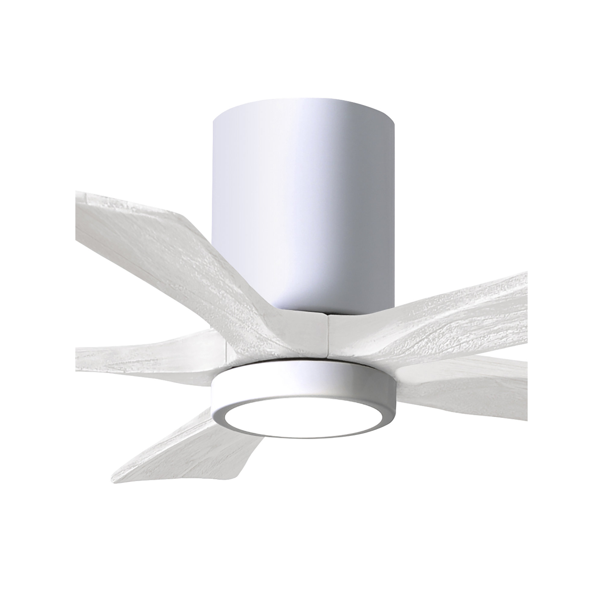 Irene 5 - Blade LED Ceiling Fan with Light Kit Included, Gloss White, Matte White, 42"