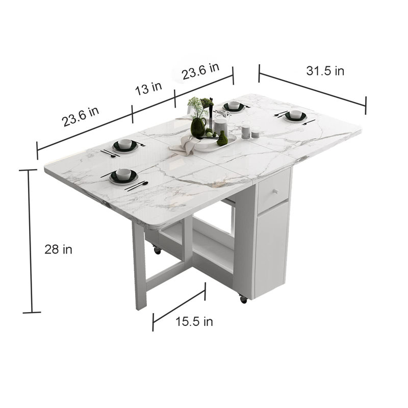 60.2'' L x 28'' H Manufactured Wood Dining Table