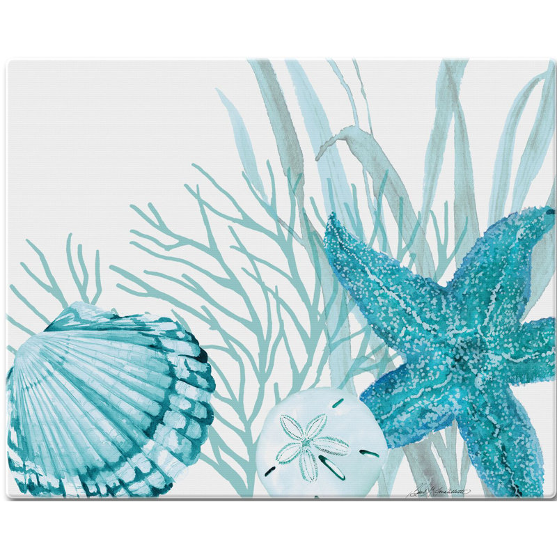 Planche à découper en verre à corail en verre counterart