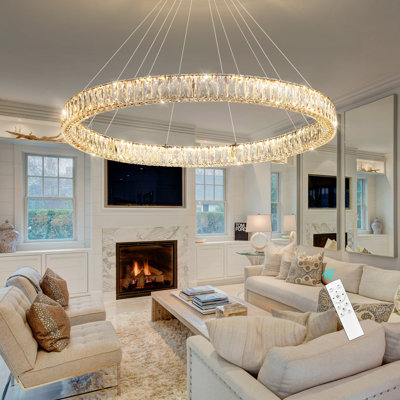 Glam Modern Large Ring Led Chandelier