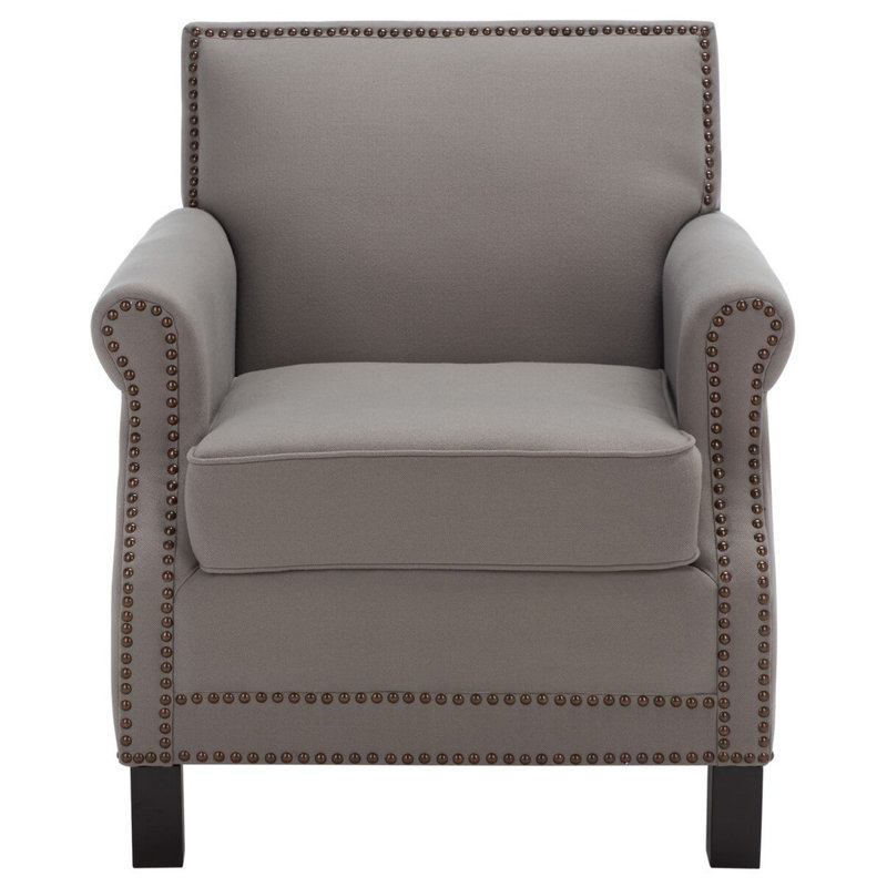 Fauteuil Easton, 100% polyester gris foncé
