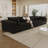 157.6"Cloud Sofa Couch,Removable Cushion,No Assembly