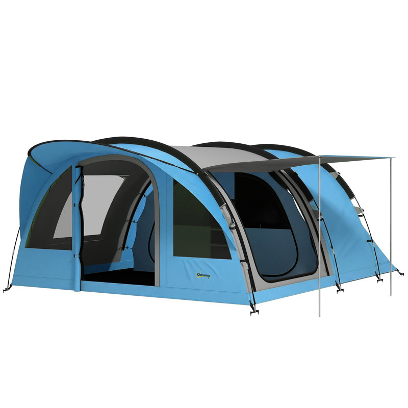 4 Person Tent, Sky Blue/Grey
