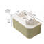 Meuble-lavabo de salle de bain 36 po avec lavabo, armoire de rangement de salle de bain à bords arrondis flottants avec tiroir, lavabo rectangulaire en céramique blanche, sans robinet, vert clair pré-assemblé