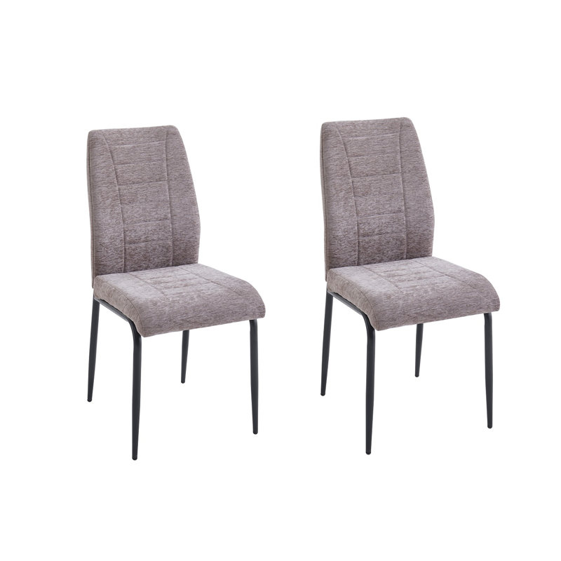 50 cm H Full Back Side Chair, Brown