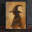 «Black», encadrée noire, sorcière gothique, peinture à l'huile, impression sur toile-1074707992