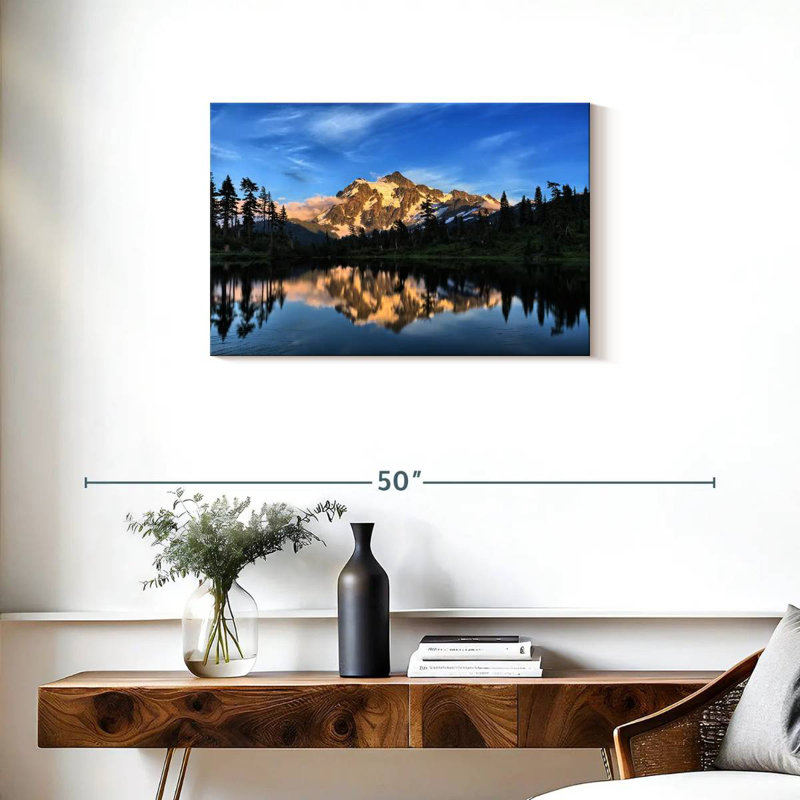 Mont Shuksan sur le lac de l'image, H 20 po x l 30 po