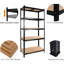 Étagères de rangement robustes pour garage 2 000 lb - 5 tablettes en métal pour garde-manger, placard, cuisine, entrepôt, sous-sol. Réglable et facile à monter. Garage noir, assemblage rapide et rapide en 10 minutes