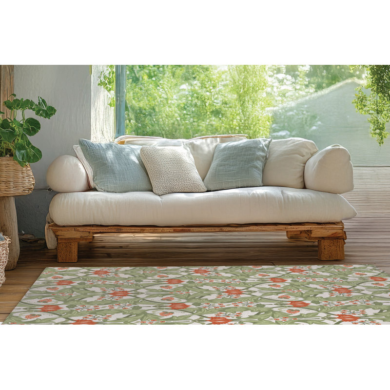 Tapis d'extérieur Ogee Leaf, Rectangle 4pi x 6 pi