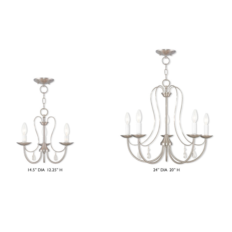Gaiwan 5 - Light Dimmable Classic / Traditional Chandelier, No, Brushed Nickel