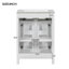 Meuble-lavabo de 24 po avec lavabo en céramique, tablettes réglables, tiroirs coulissants et armoire avec tablettes de rangement-735163744