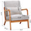 Chaise d'appoint rembourrée avec coussin lombaire-208998404
