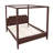 Lagola Queen Size Wood Canopy Bed Frame with Headboard, Four Poster Platform Bed Frame with Wooden Support Slats, No Box Spring Needed, Easy Assembly, Walnut-310431066-310431068