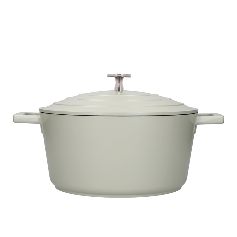 MasterClass Cast Aluminum Round Casserole, 33cm / 4L, Mint Green