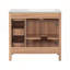 Meuble-lavabo en bois 36 po avec cadre solide, portes à fermeture douce, tiroirs et tablette réglable pour les petits espaces