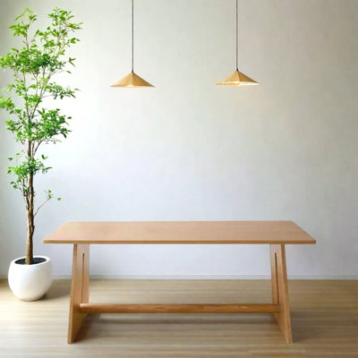 Ash wood wood colour dining table