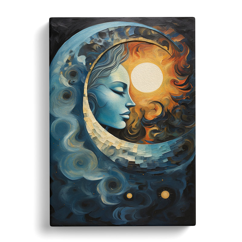 Moon Orphism - No Frame Print, 60cm H x 40cm W x 3cm D