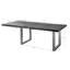 Freeform Extendable Acacia Solid Wood Top Metal Base Dining Table