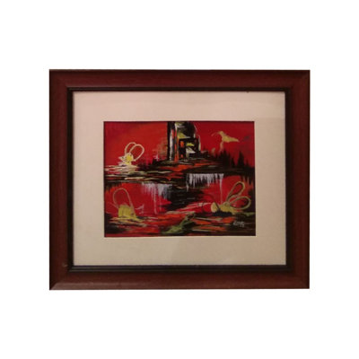 Abstract Landscape | Acrylic On Paper | By Dinesh Attry | With Frame