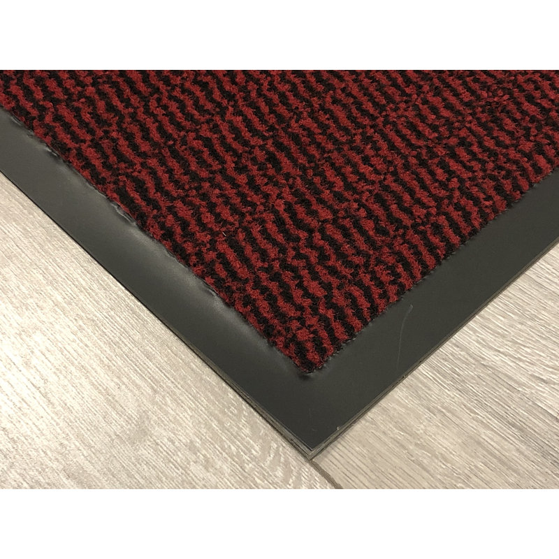 Aarib Non-Slip Doormat, Runner 90cm x 300cm, Red