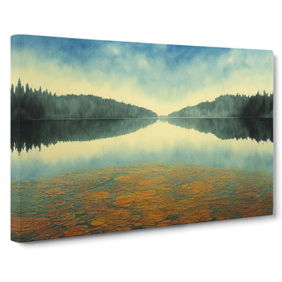 Pretty Forest Lake - Wrapped Canvas