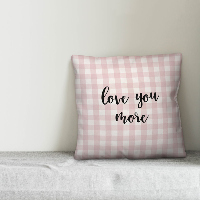 Plaid Throw Pillow, Throw Pillow, Pink/Black