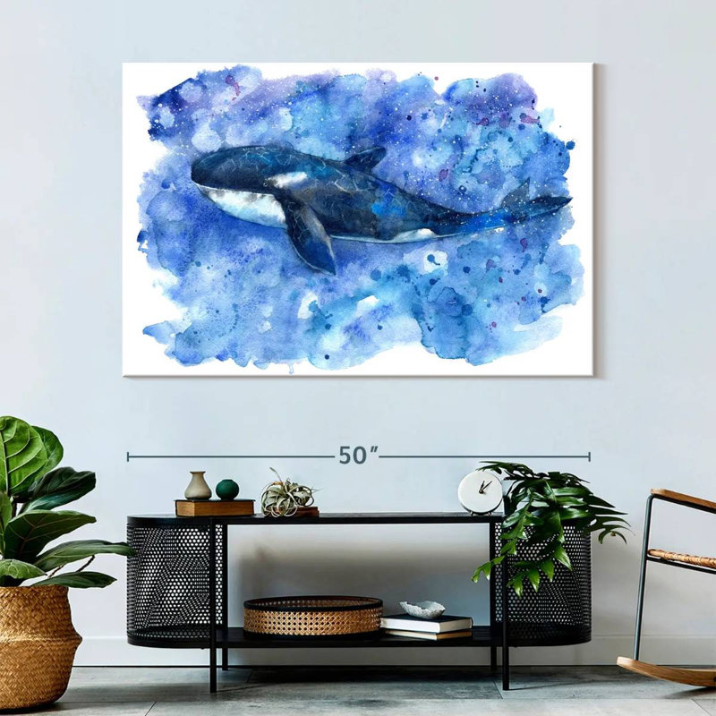 Brampt Blue Killer Whale, 34" H x 51" W