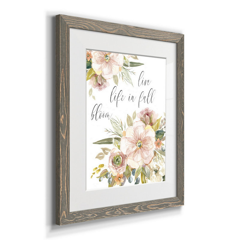 «Peach Bloom II», reproduction de cadre photo sur papier, gris, H 20 po x l 17 po x P 1,5 po