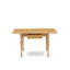 Ensemble de table de salle à manger 5 pièces moderne comprenant une table rectangulaire en bois avec Dropleaf et 4 chaises Parson en tissu de lin, chêne-112673219-109975703-109975702