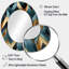 Métallique Chevron Elegance Patter - Grand miroir mural ovale sur métal-1567494046