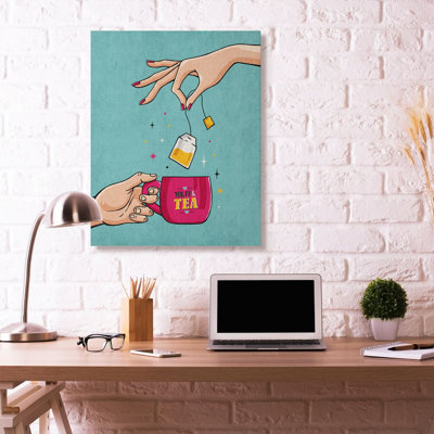 «You and Me Tea Vintage Comic Book Design» par Ester Kay, impression sur toile