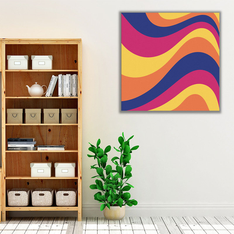 «Groovy Waves», reproduction d'art sur toile, H 12 po x l 12 po
