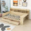 Lit de jour en bois avec tiroirs, bureau et tablettes Dalainey-293571569-293571571