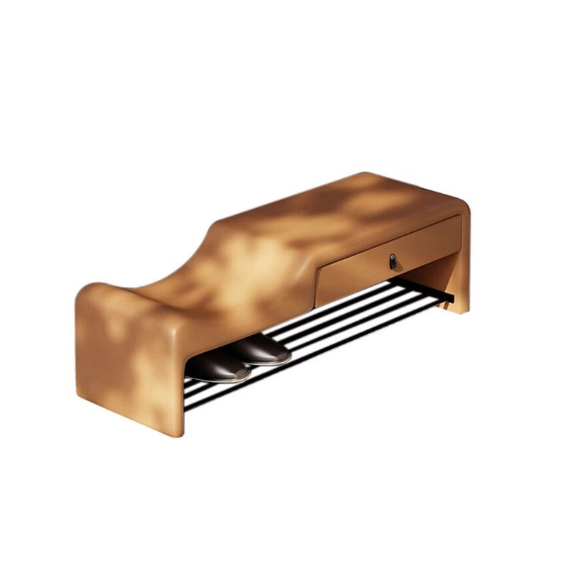 Banc à langer orange 39,37 po, 16.54" H x 39.37" W x 15.75" D