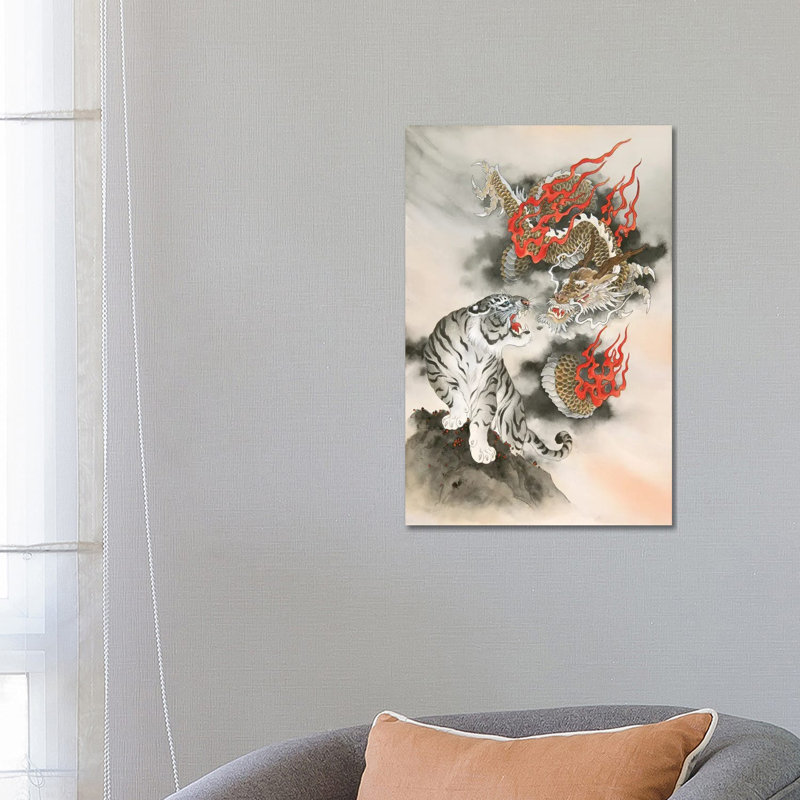 Guardians Of The East And West - Painting on Canvas, 66.04 cm H x 45.72 cm W x 1.91 cm D, Wrapped Canvas