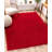 Feather Soft Modern Solid Shag Red Area Rug-22463975