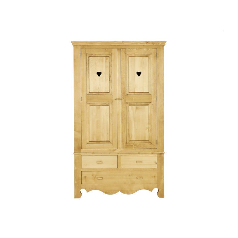 Dambrosio 2 Door Solid Wood Wardrobe