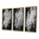 Cinquante nuances de gris paysage abstrait - ensemble de 3 impressions