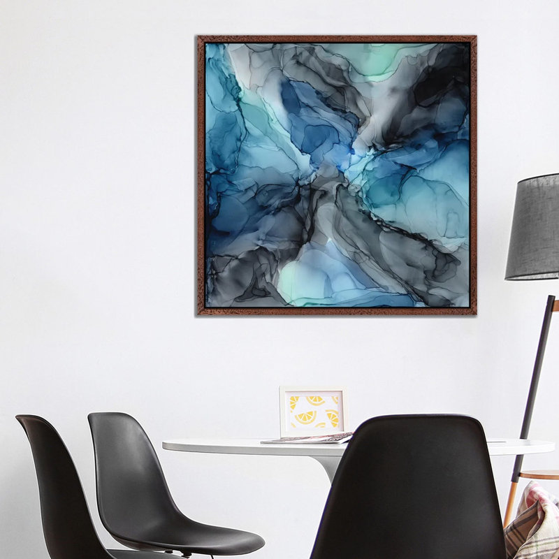 Sea Cave by Elizabeth Karlson - Print on Canvas, 93.98 cm H x 93.98 cm W, Brown Framed