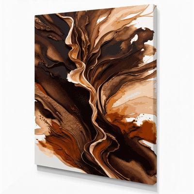 Aquarelle abstraite 35, art mural sur toile noire