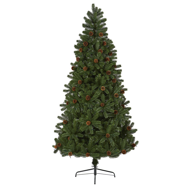 Lighted Artificial Spruce Christmas Tree, 7.5' H