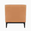 Fauteuil d'appoint rembourré en cuir avec dossier orange et dossier en bois massif-1082457462