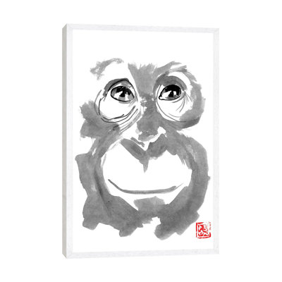 Young Orangutan by Péchane - Print on Canvas