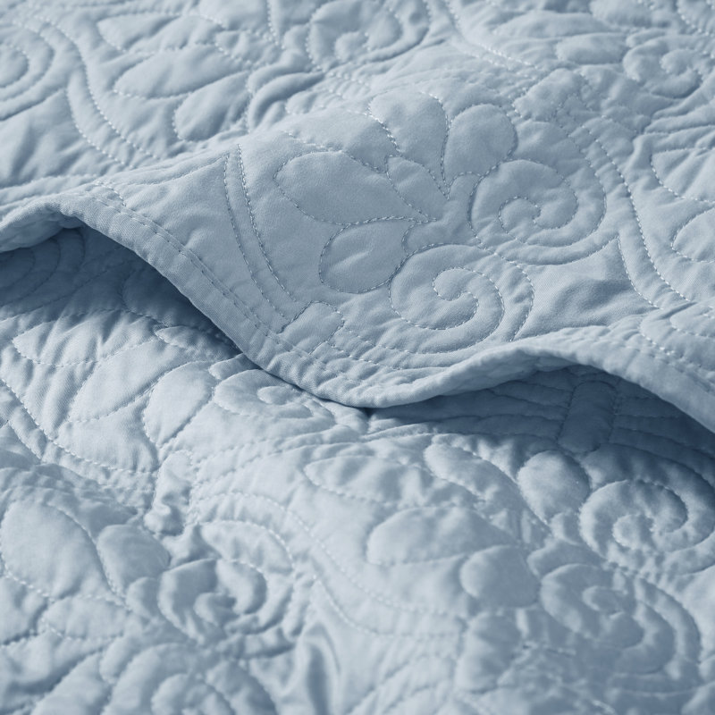 Jeté matelassé surdimensionné Québec, Bleu