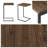 C-Shaped Sofa Side Table – Walnut Finish, Black Metal Base, Small Movable Coffee Table For Living Room-1611118037