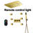Foligno Gold Thermostatic LED Remote Controlled Rainfall Waterfall Ceiling Shower System Body Jet