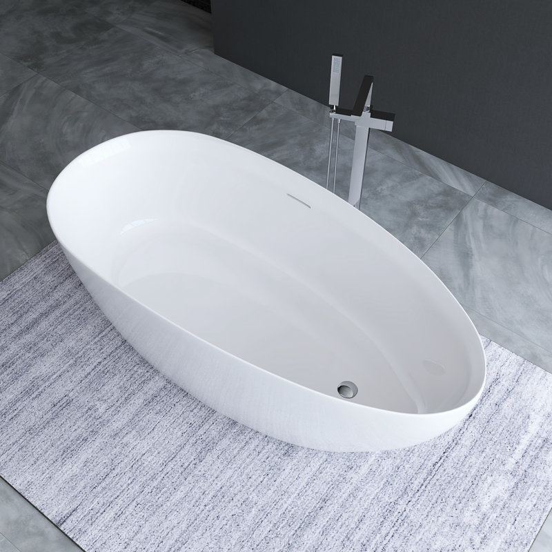 Baignoire de trempage autoportante en acrylique 67 po. X 31 po.