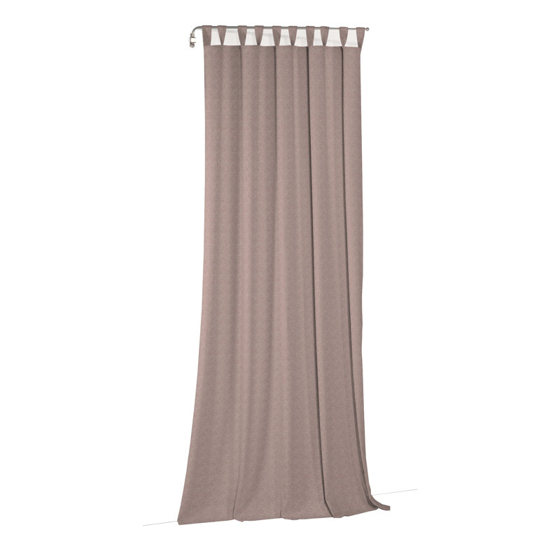 Branton Tab Top Curtain Single Panel, opaque, 132cm Width x 245cm Drop, Taupe